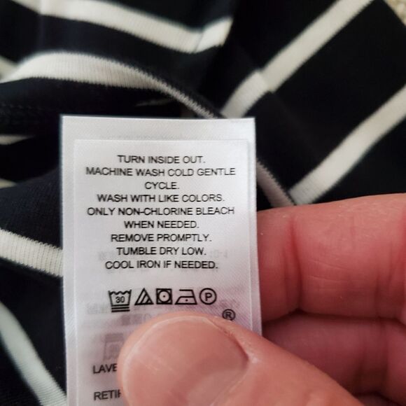 Lauren Ralph Lauren Striped Ruffle Trim Long Sleeve Top sz Sm - Picture 11 of 11